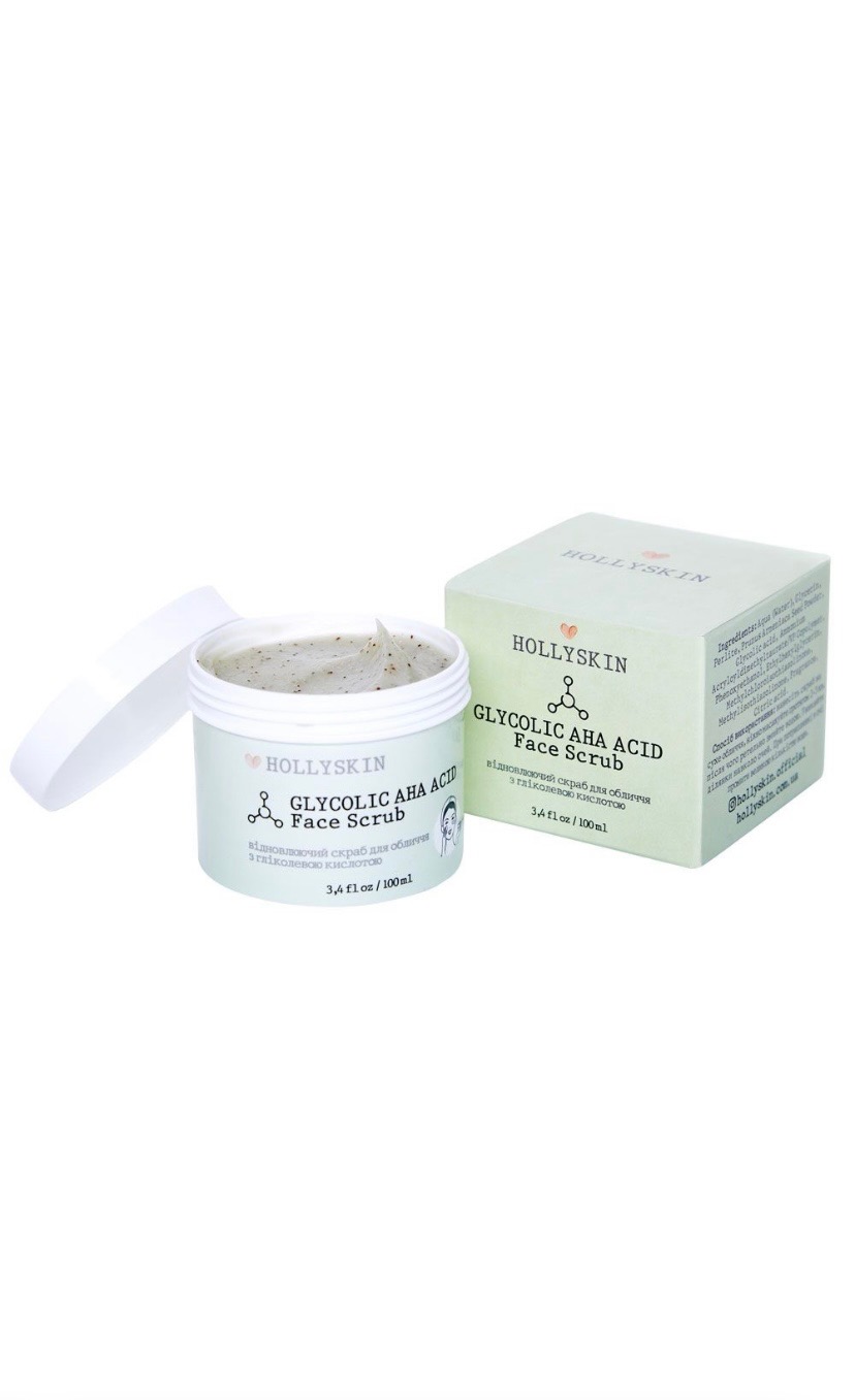 Glycolic AHA Acid Face Scrub HOLLYSKIN