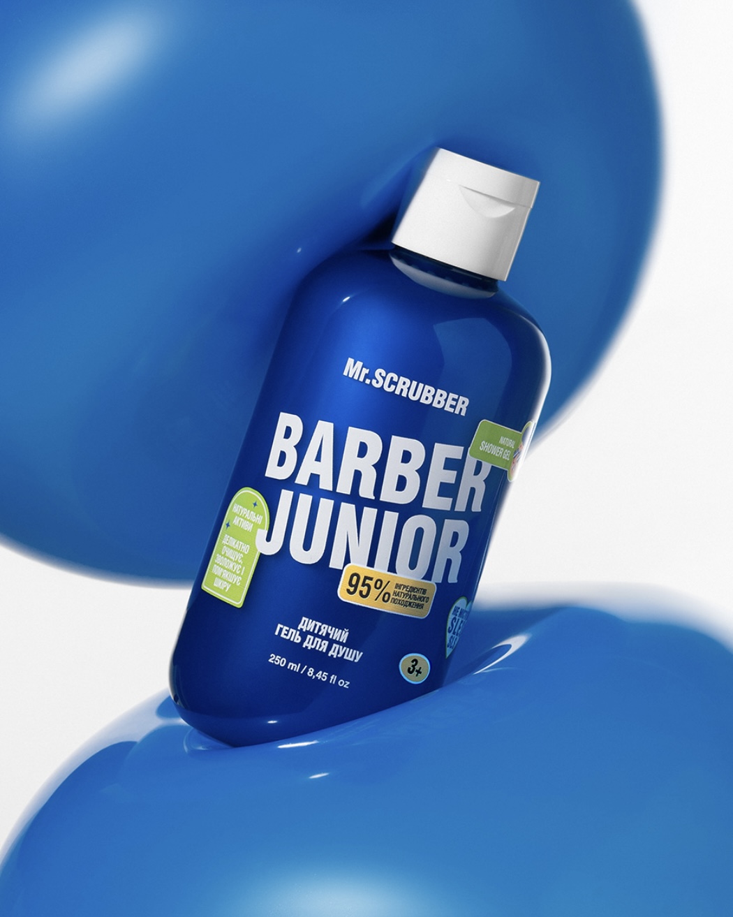 Boys Natural Shower Gel Barber Junior Mr.SCRUBBER - imagine 2