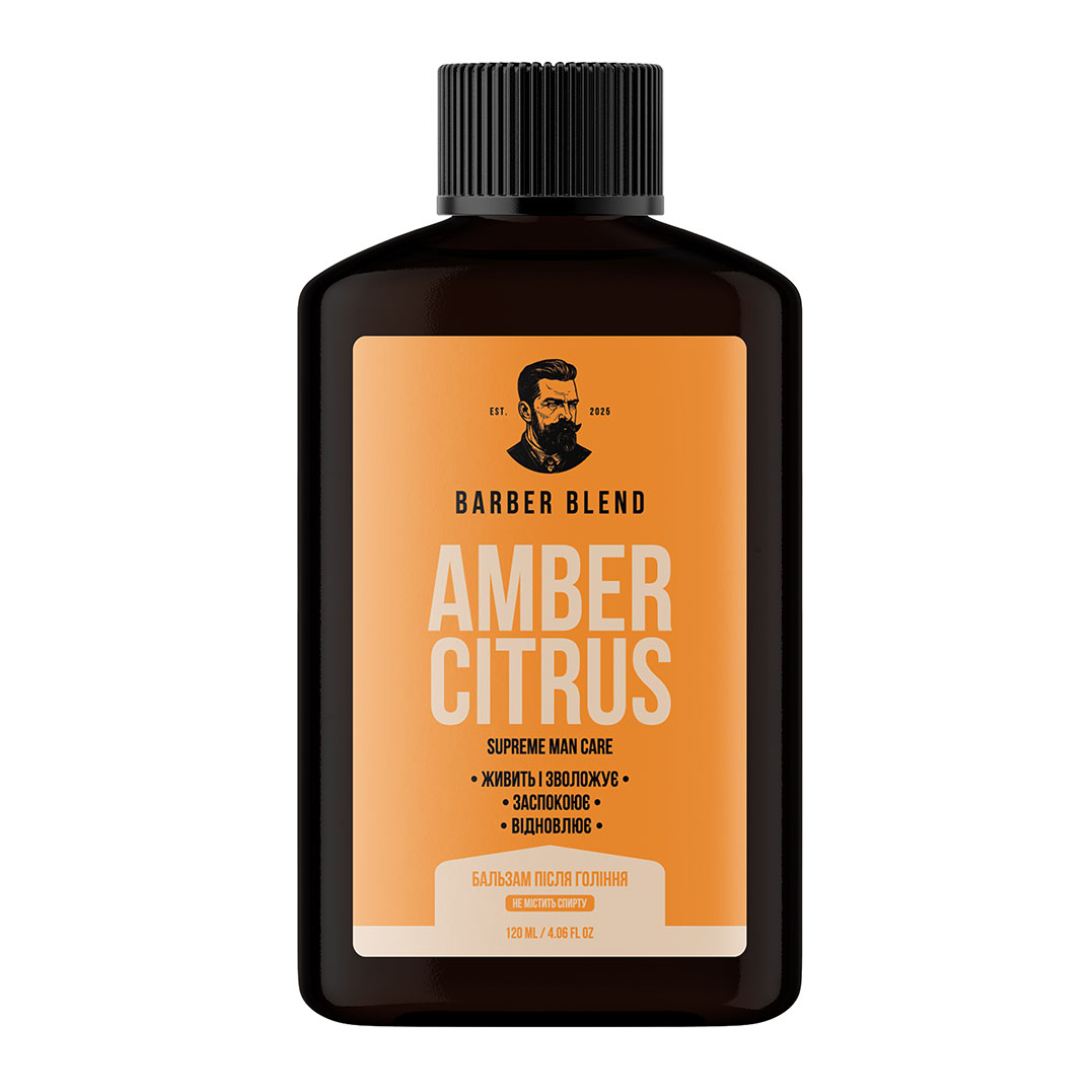 BARBER BLEND Amber Citrus moisturizing after shave balm