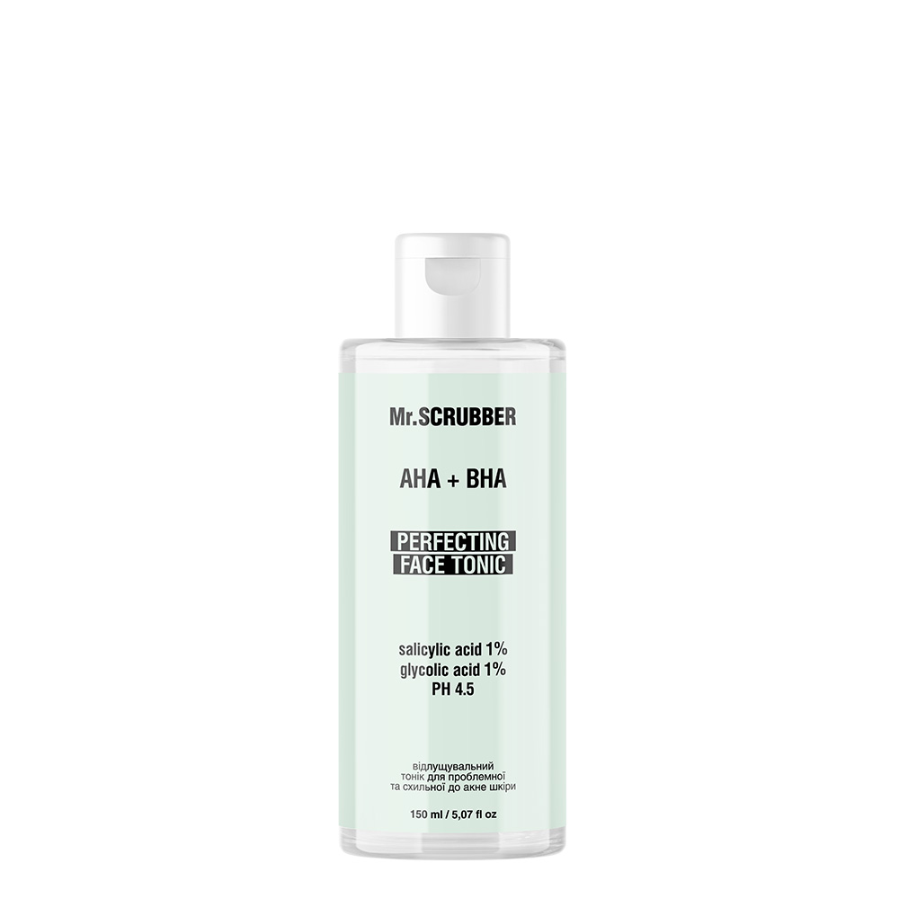 Exfoliating toner for problematic and acne-prone skin with salicylic acid AHA+BHA Mr.SCRUBBER