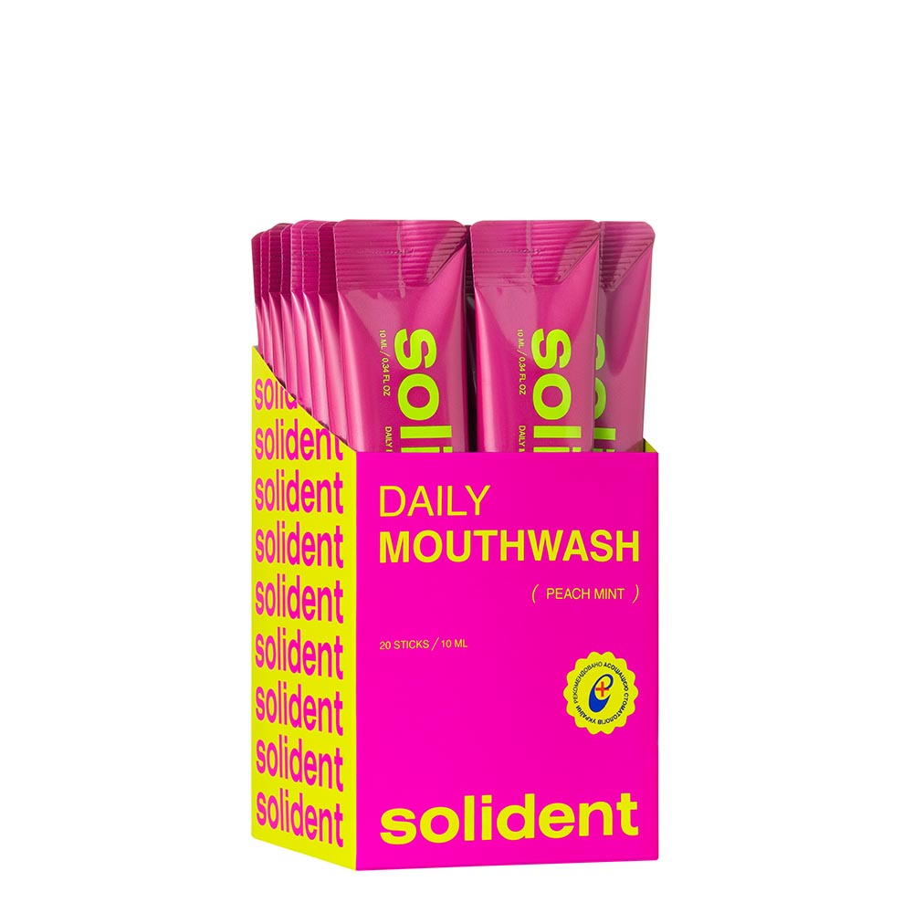 SOLIDENT Daily Mouthwash Peach Mint 20 sticks