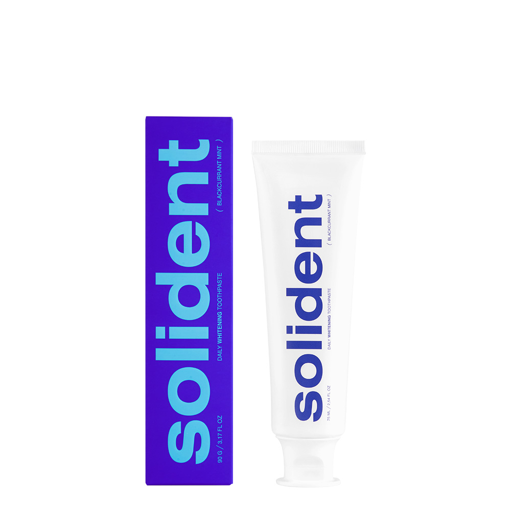 SOLIDENT Daily Whitening toothpaste Blackcurrant mint, 90g