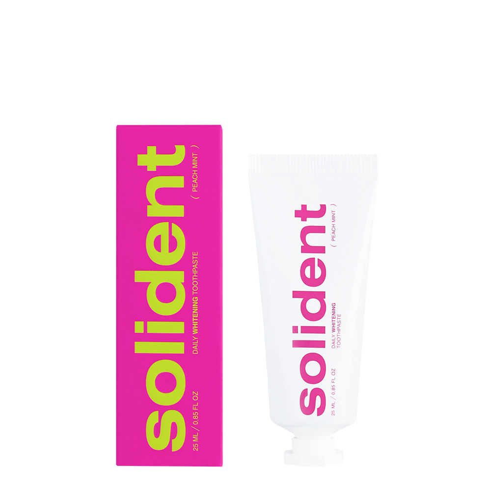 SOLIDENT Peach mint daily whitening toothpaste, 25 ml