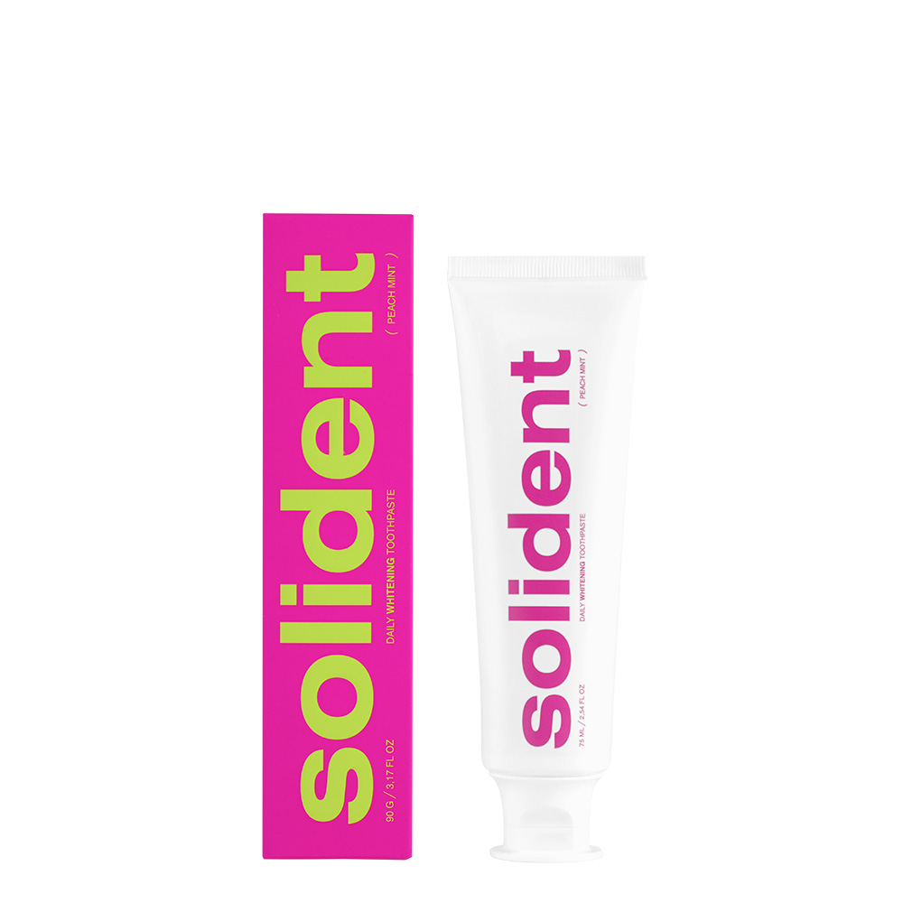 SOLIDENT Daily Whitening Toothpaste Peach Mint, 90g
